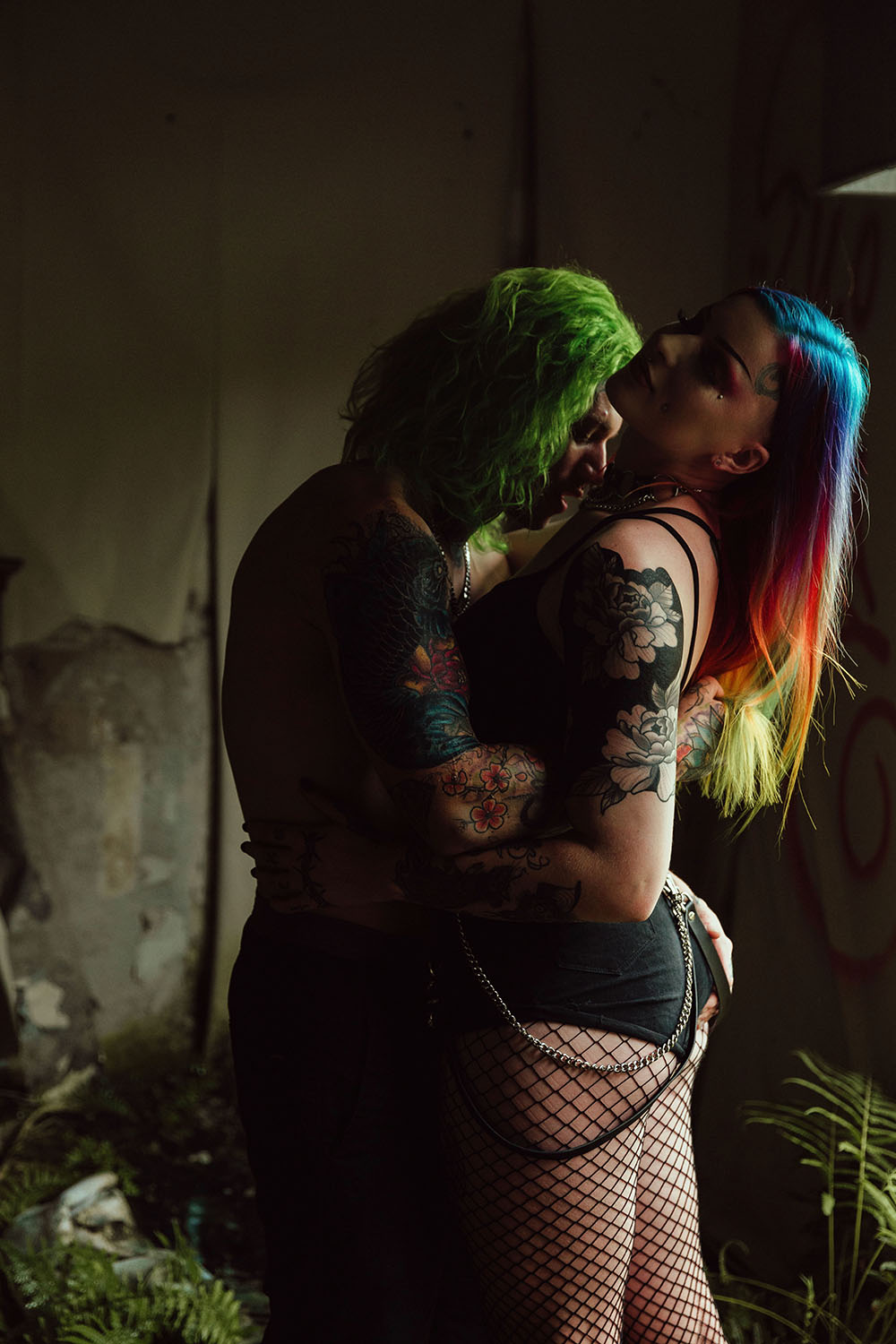 Naples Boudoir Photographer, tattooed couple