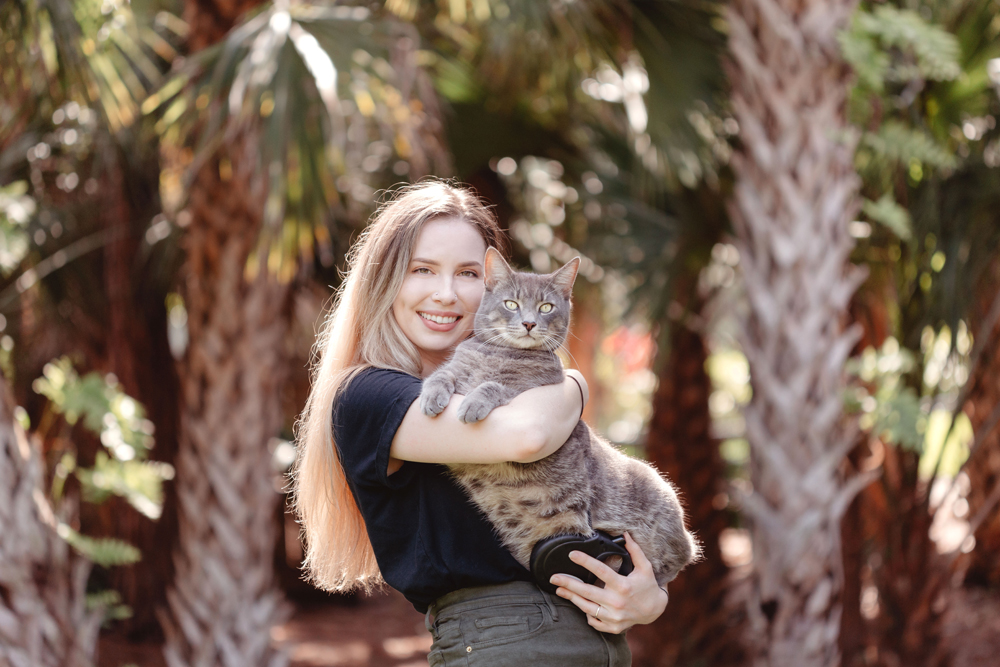 Naples Branding Photographer, woman holding cat