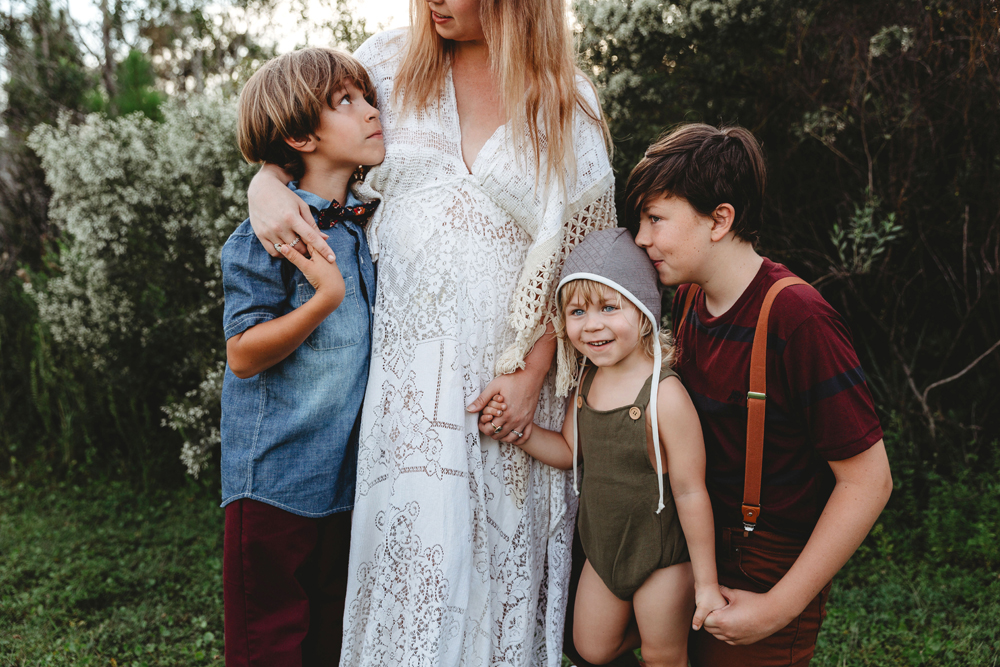Naples Family Photographer, mother and kids hugging